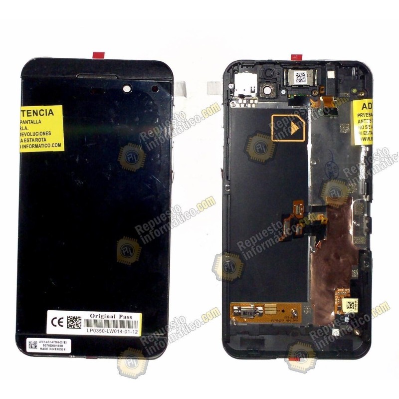 Pantalla (Lcd+Tactil+Marco) negra Blackberry Z10 version 3G 