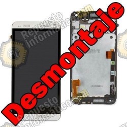 Pantalla (lcd+táctil+marco) Htc one M7 Plateada Desmontaje