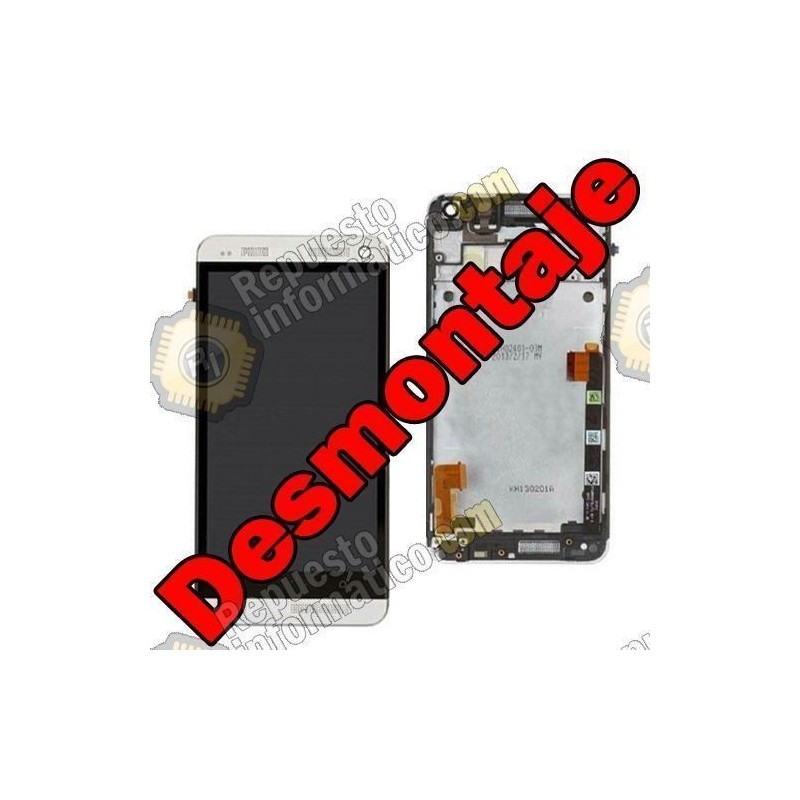 Pantalla (lcd+táctil+marco) Htc one M7 Plateada Desmontaje