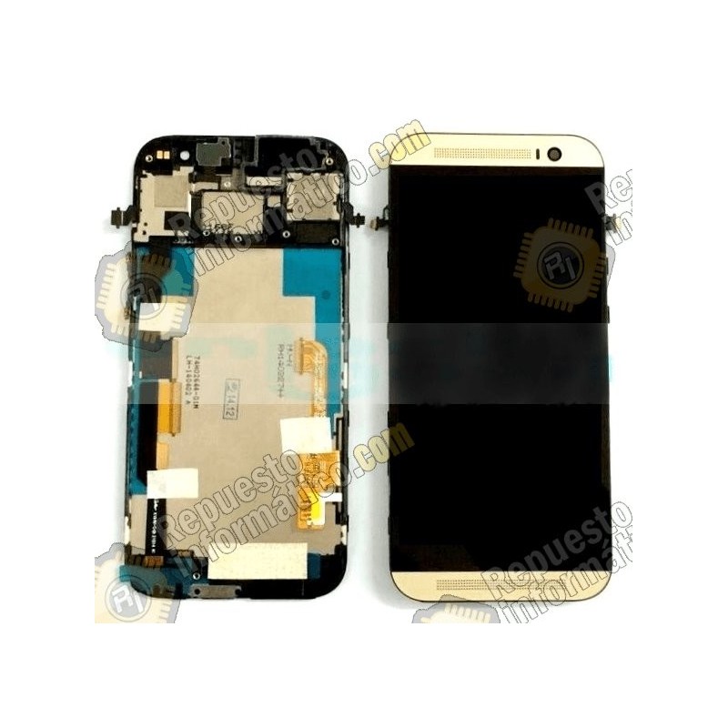 Pantalla (LCD+TACTIL+marco) HTC ONE M8 831C dorada