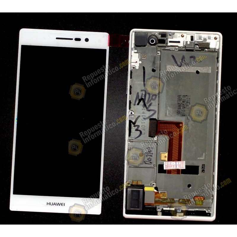 Pantalla completa para Huawei P7 (CON MARCO) (BLANCO)