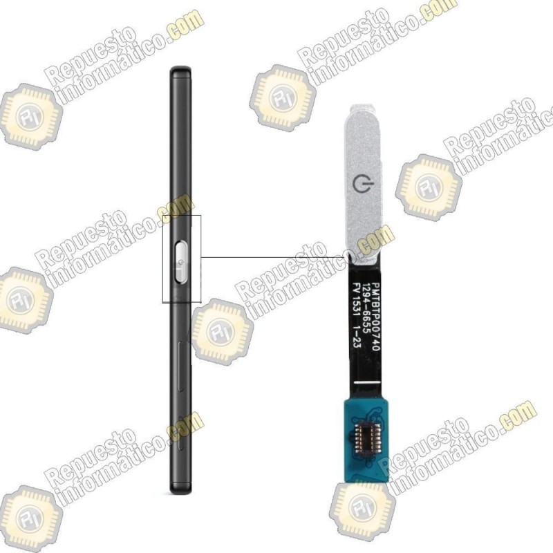 Boton fisico Sony Xperia Z5 Gris (Desmontaje)