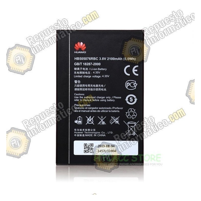 BaterÃ­a original HUAWEI ASCEND Y600 G610S G610C G700 G710 (HB505076RBC)