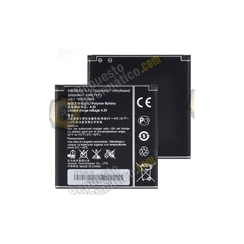 Bateria Huawei Ascen G600 y G500 (HB5R1V) 2000 mAh