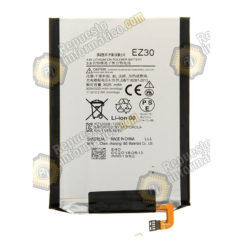 Batería Motorola Nexus 6 3025mAh  (YU12008-12001 // 1588-6633)