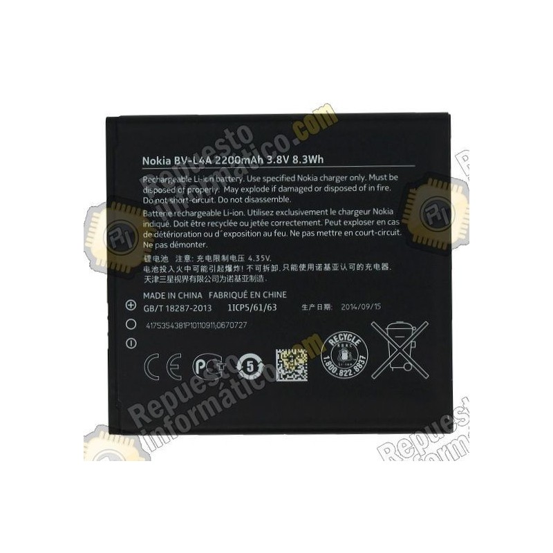Bateria Original Nokia BV-L4A Lumia 830
