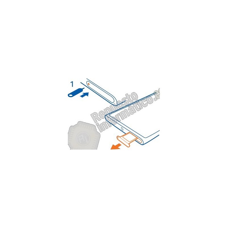 Porta Sim Nokia Lumia N920 azul