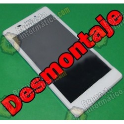 Pantalla (lcd+tactil+marco) XPERIA M2 Aqua (Desmontaje) (BLANCA) 