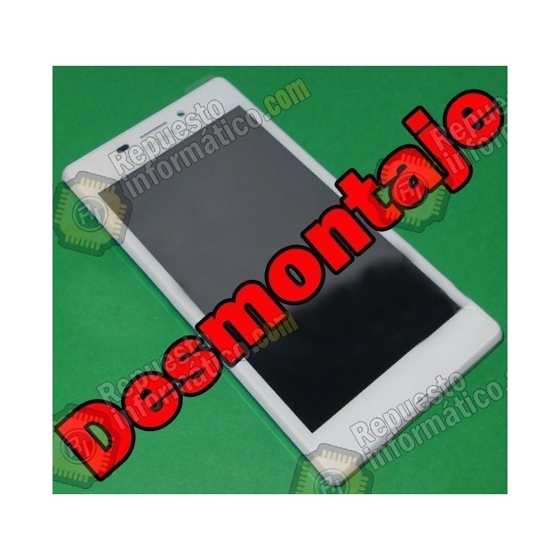 Pantalla (lcd+tactil+marco) XPERIA M2 Aqua (Desmontaje) (BLANCA) 