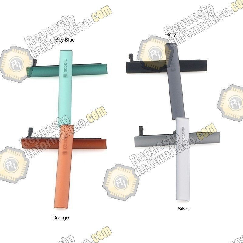 Tapa lateral del puerto micro USB/ Micro SD Sony D5803 Xperia Z3 compact (verde)