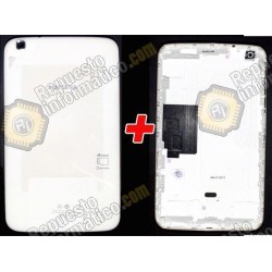 Tapa trasera +Bisel (marco) GALAXY Tab 3 / T310 Blanco