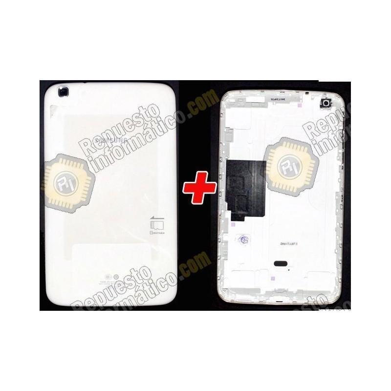 Tapa trasera +Bisel (marco) GALAXY Tab 3 / T310 Blanco